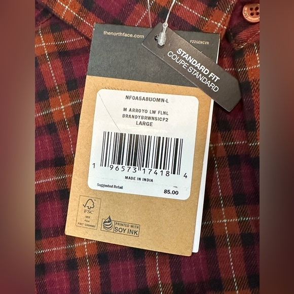 The North Face Arroyo Lightweight Flannel – Brandy Brown-Men’s (Size Large)
NWT - Picture 9 of 10